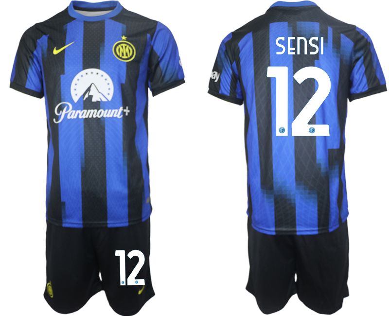 Men 2023-2024 Club Inter Milan home blue #12 Soccer Jersey->->Soccer Club Jersey